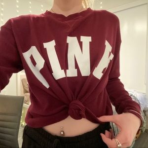 Cropped Long Sleeve PINK shirt